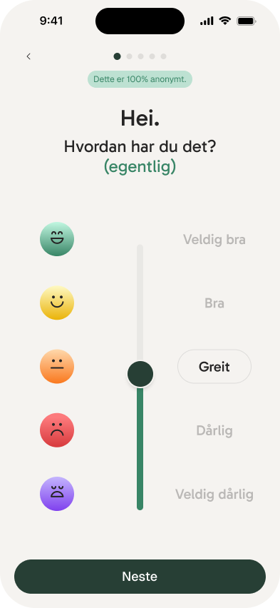 Peerlo app – ansatt sjekker inn hvordan de har det, anonymt